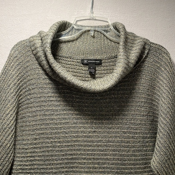 Olive Green with Gold Metallic Crop Sweater by INC International Concepts in XL - Picture 5 of 12